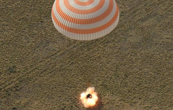 SOYUZ LANDS IN KAZAKHSTAN WITH INTERNATIONAL CREW
