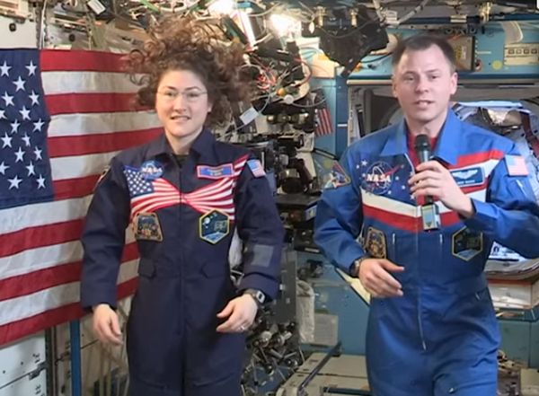 NASA ASTRONAUTS CELEBRATE THE 50TH ANNIVERSARY OF THE MOON LANDING ON BOARD THE SPACE STATION