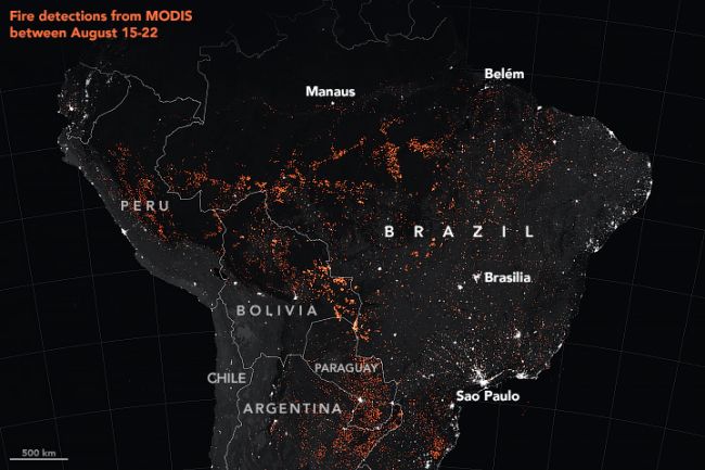NASA SATELLITES CONFIRM AMAZON RAINFOREST IS BURNING AT A RECORD RATE