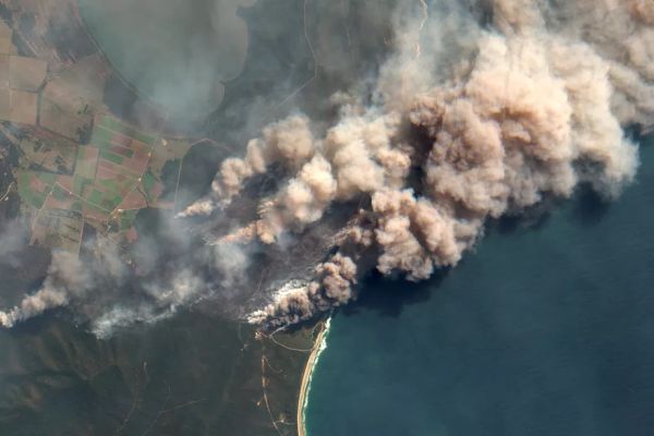 AUSTRALIA’S MASSIVE FIRES, AS SEEN FROM SPACE