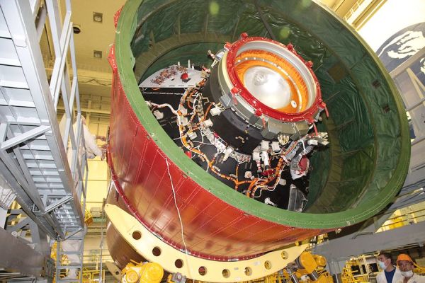 RUSSIA’S LONG-DELAYED SPACE STATION RESEARCH MODULE ARRIVES AT LAUNCH BASE