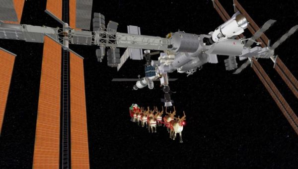 NORAD TRACKS SANTA CLAUS IN COSMIC TRIP TO THE INTERNATIONAL SPACE STATION