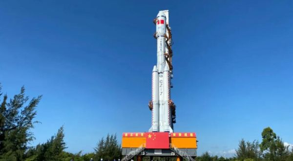 CHINA ROLLS OUT ROCKET FOR TIANZHOU-2 SPACE STATION SUPPLY MISSION
