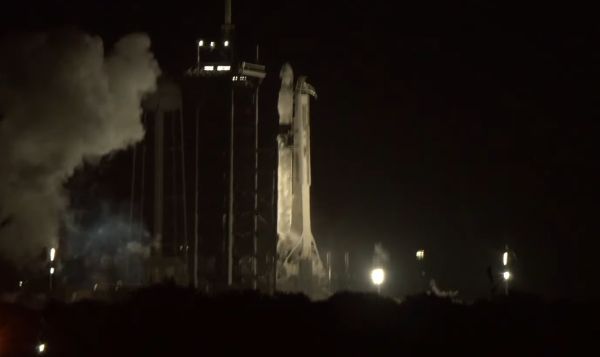 SPACEX TEST-FIRES ROCKET BEFORE SPACE STATION CARGO MISSION
