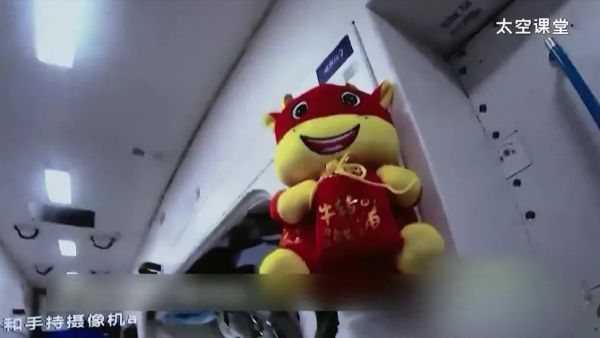 STUFFED COW GUARDS CHINA'S SPACE STATION AHEAD OF SHENZHOU 13 CREW ARRIVAL NEXT MONTH