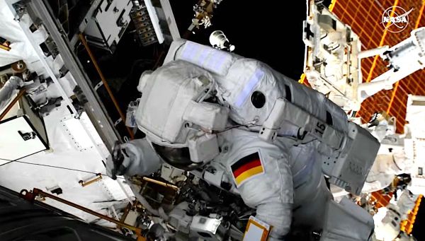 ASTRONAUTS COMPLETE SPACEWALK FOR SPACE STATION MAINTENANCE AND UPGRADES