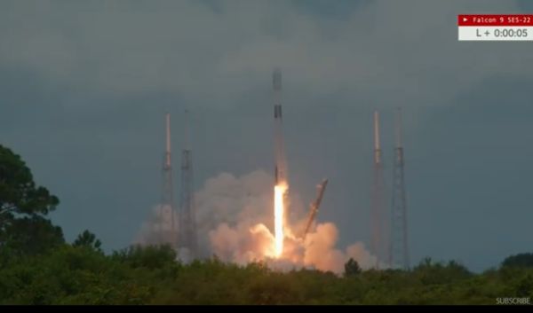SPACEX LAUNCHES SES BROADCASTING SATELLITE 