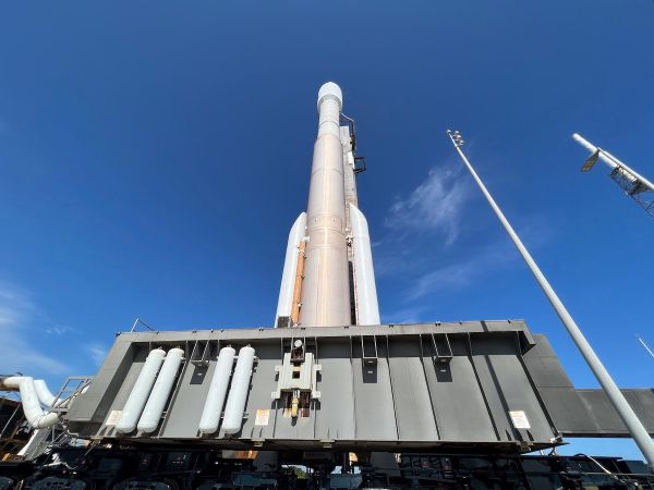 ULA’s Atlas 5 rocket moved to launch pad with U.S. military missile warning satellite