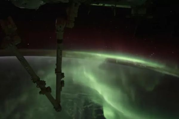 INCREDIBLE AURORA FILMED FROM ISS AFTER HUGE SOLAR STORM HITS EARTH