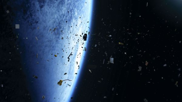 IF THERE WERE A WAR IN SPACE, DEBRIS WOULD DESTROY ALL REMAINING SATELLITES IN ABOUT 40 YEARS