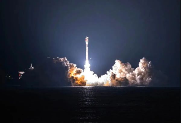 CHINA LAUNCHES INTERNET TECHNOLOGY TEST SATELLITE FROM SEA BARGE