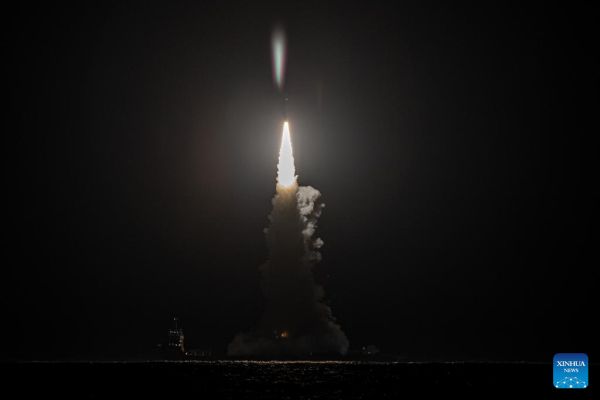 CHINA LAUNCHES 3 SATELLITES FROM SEA