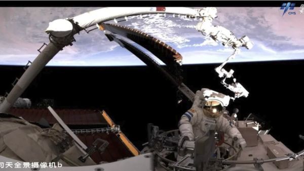 CHINESE ASTRONAUTS PERFORM RECORD-BREAKING SPACEWALK OUTSIDE TIANGONG SPACE STATION